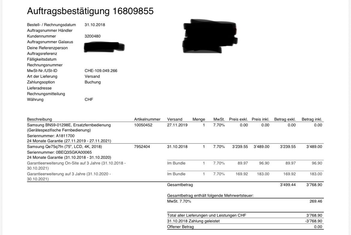Samsung Televisori: Samsung Qe75q7fn 75", LCD, 4K, 2018 – Usato da Sarmenstorf venduto da remoLH44 6