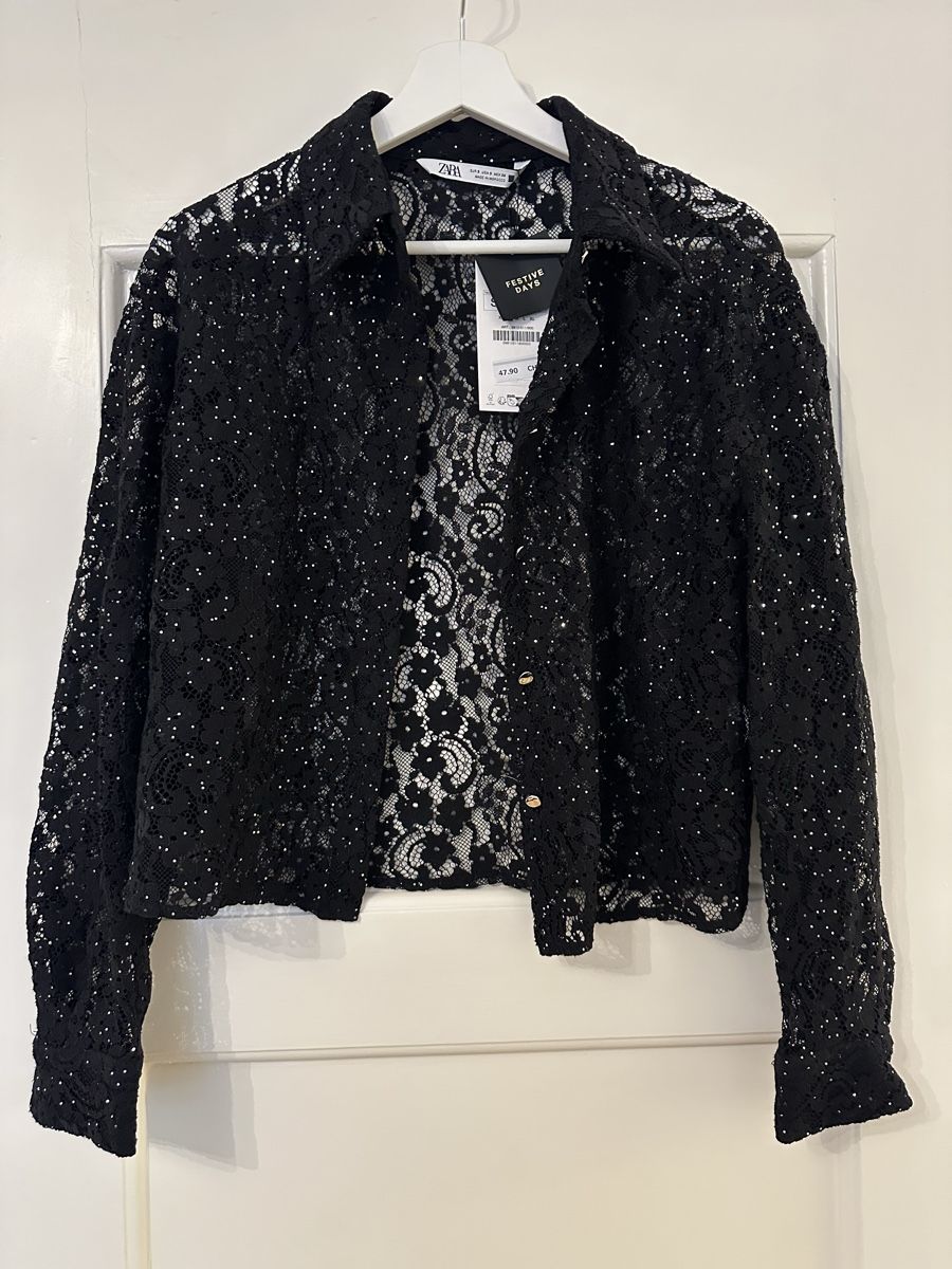 Camicette: Spitzenbluse von Zara – Nuovo e nell'imballaggio originale da Zürich venduto da Leslie15