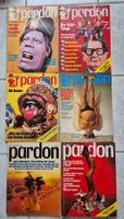 Pardon Satire-Zeitschrift 1975, 6 Stk, mit Slapstick Beilage