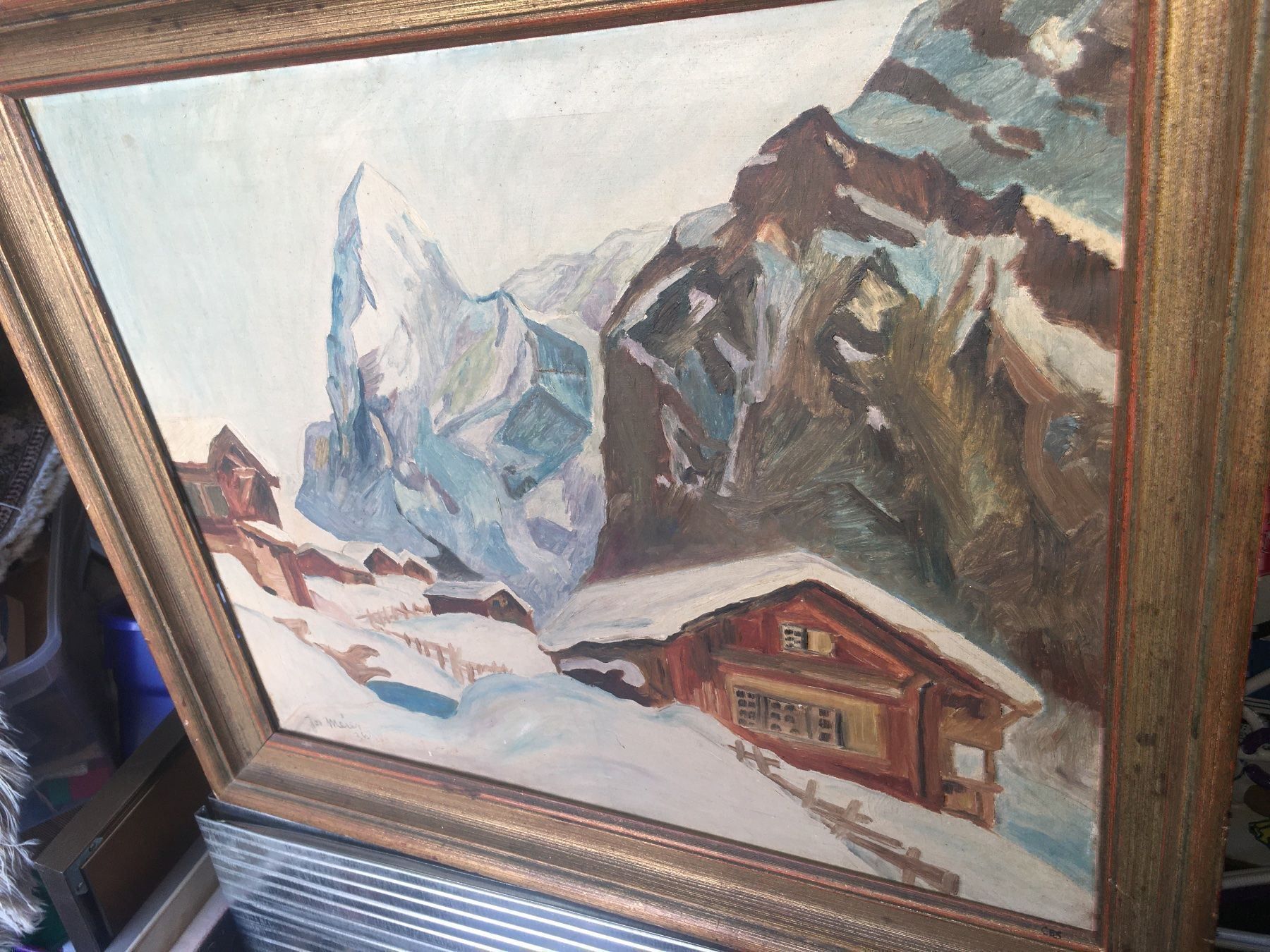 Dipinti: Winterlandschaft J. Meier 1936 – Usato da Kriens venduto da Clevero 1