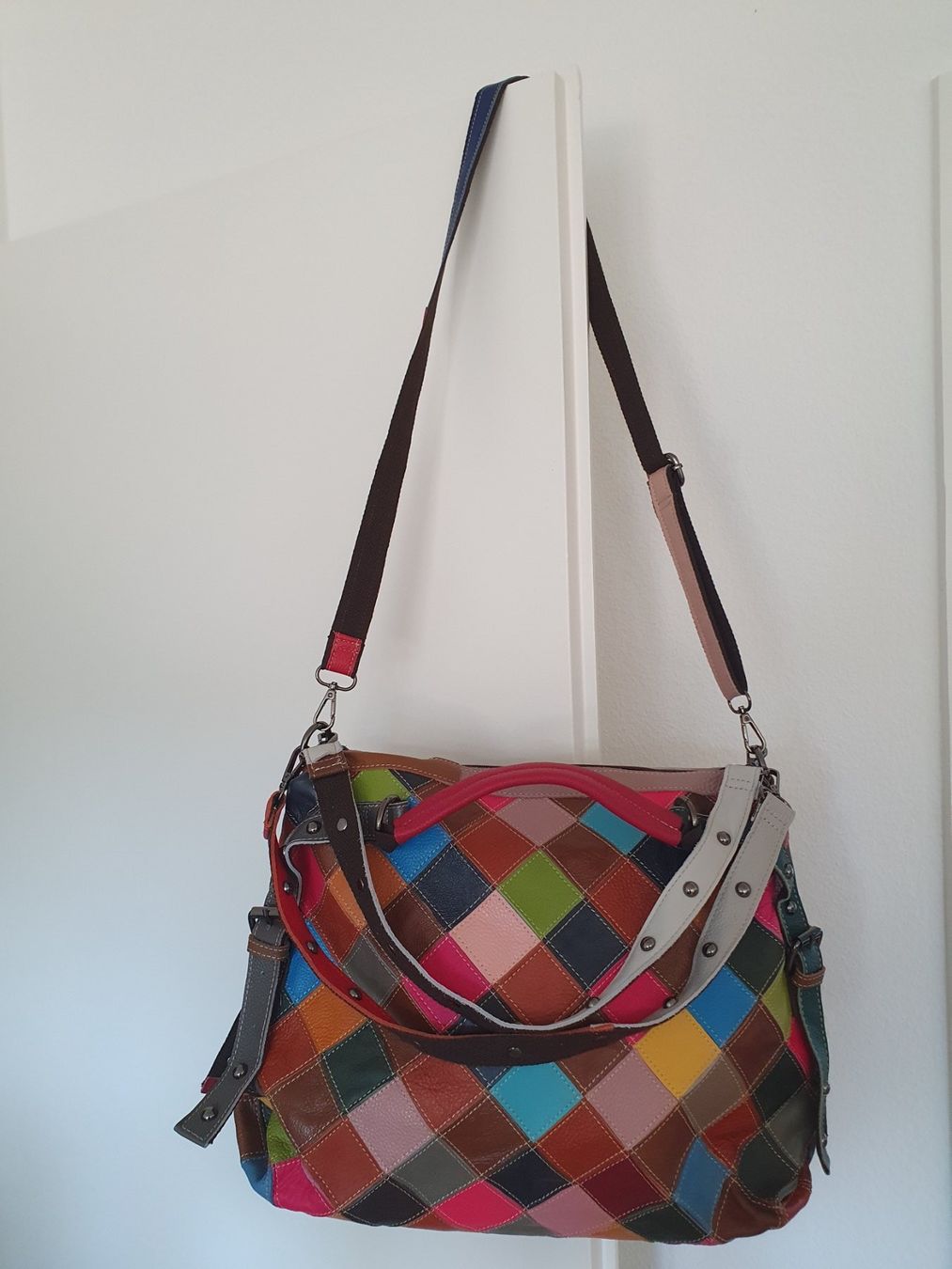 Borse da donna: Handtasche aus Leder, Patchwork,bunt – Nuovo (secondo la descrizione) da Basel venduto da Anghkorwatt 5