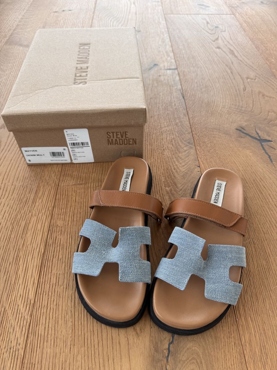 Steve Madden Scarpe da donna: Steve Madden Missile Pantoletten in Denim Multi Gr.39 – Usato da Altendorf venduto da PiaLang 1