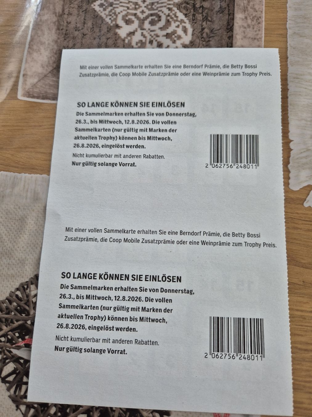 Coop Raccolte di bollini & punti: Trohy Marke – Nuovo (secondo la descrizione) da Würenlingen venduto da kuh33 1