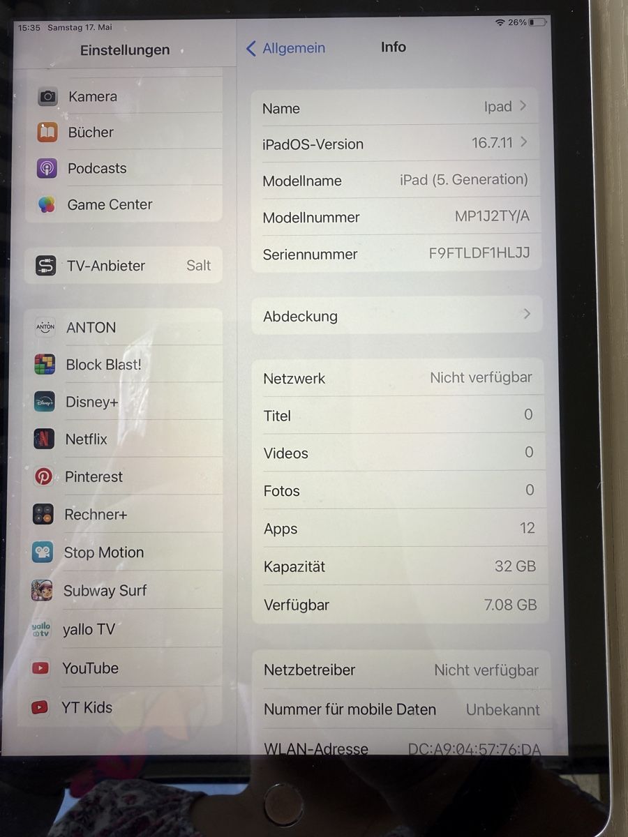 Apple Tablet PC: Apple iPad, 32GB, 5. Generation – Usato da Luzern venduto da Emlu20 2