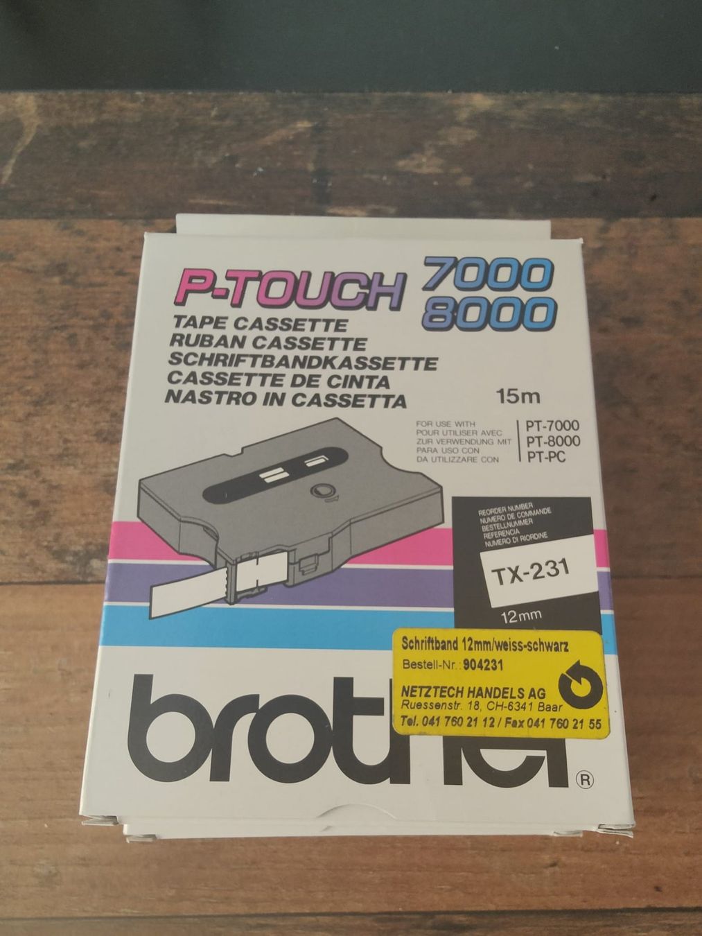 Brother Cartucce per stampanti & toner: P-Touch Schriftband TX-231 – Nuovo e nell'imballaggio originale da Olten venduto da Hb9ocr
