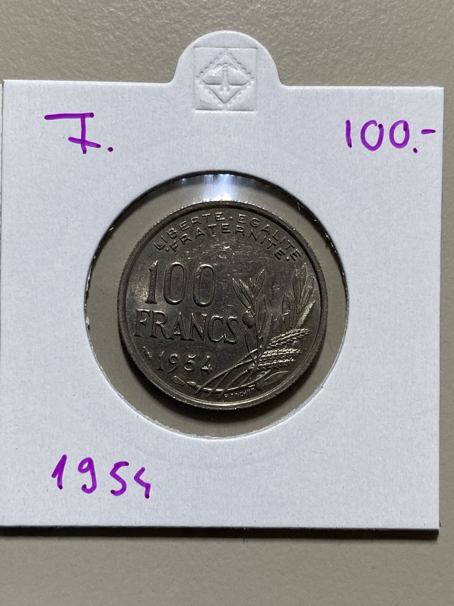 Tutti le monete: France - 100 francs - 1954 – Usato da Payerne venduto da Mike1682