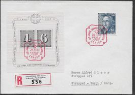 1943 R/ FDC ZH Jubil. Block W14 Zürich SBK 300.-+ Top ab 1.-