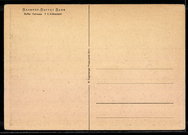 Cartes postales: AK Bern, Restaurant Bahnhof-Buffet – D'occasion à Berlin par bartko-reher 1