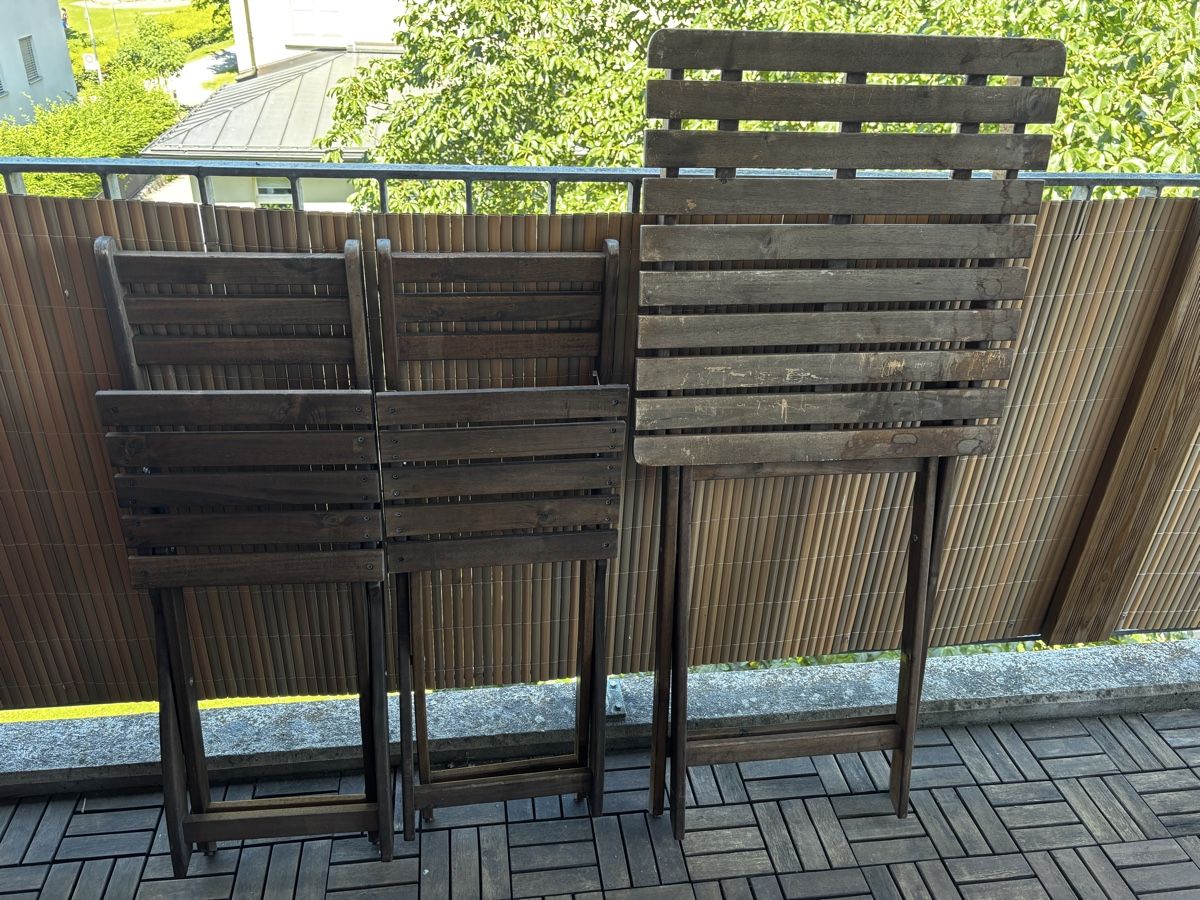 Ikea Tischset: IKEA Askholmen Gartentisch und Klappstühle Holz – Gebraucht aus St. Gallen von joh_m72m 4