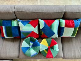 Deko Kissen Zierkissen (6 Stück) Patchwork Stoffkissen - 🔝