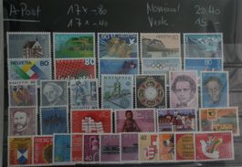 Frankaturgültige Briefmarken  A-Post,  17 x -.80 / 17 x -.40