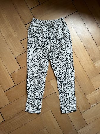 ZARA - Hose weiss-schwarz gemustert S
