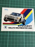 Vintage-Aufkleber von Peugeot: „Rallye-Weltmeister 1985“ 