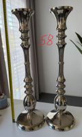 2 grosse Kerzenständer silberfarben – 58 cm