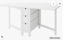 Klapptisch weiss IKEA NORDEN mit Schubladen