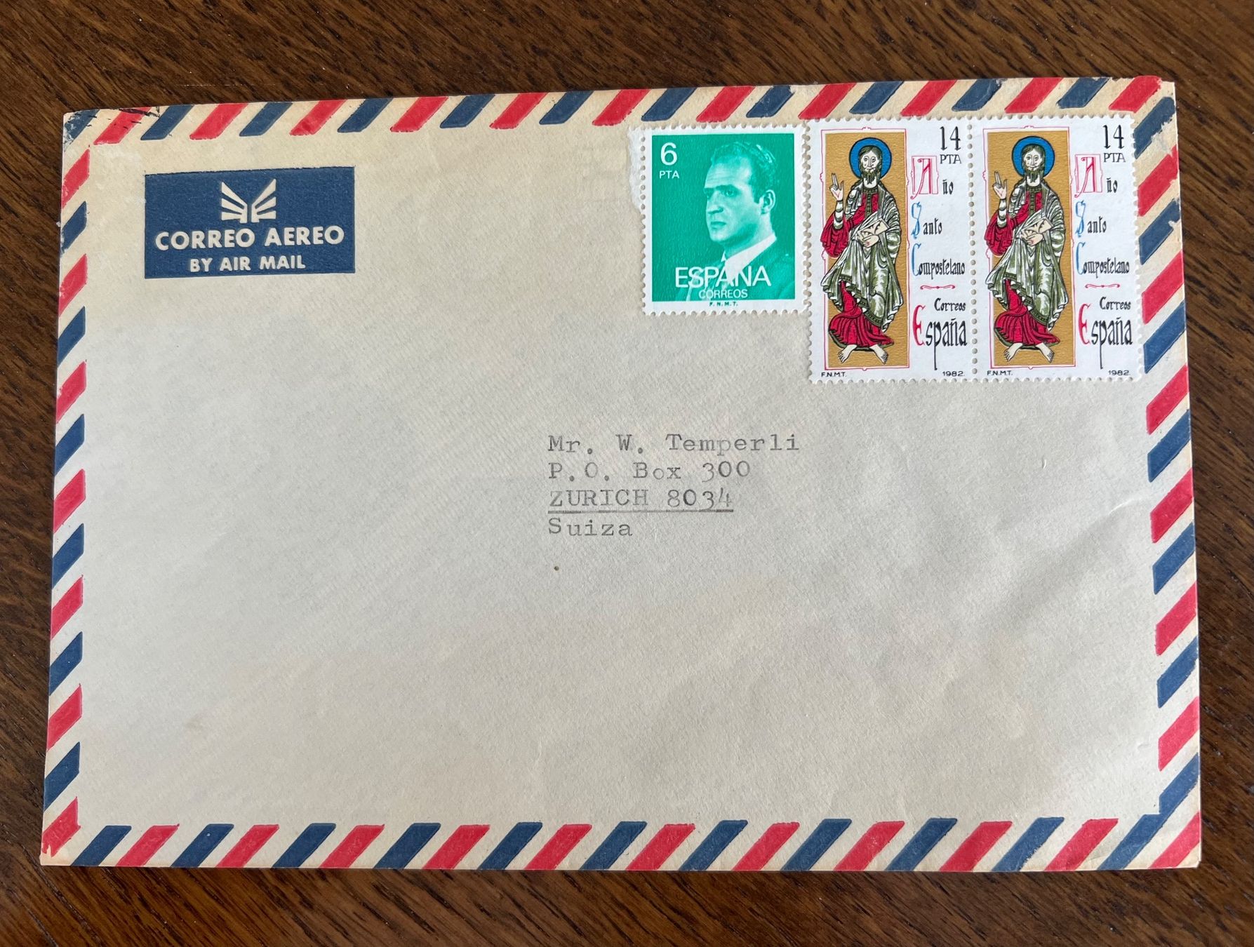Tutti i francobolli: Luftpost Brief aus Spanien – Usato da Grueningen venduto da ant_qb8l