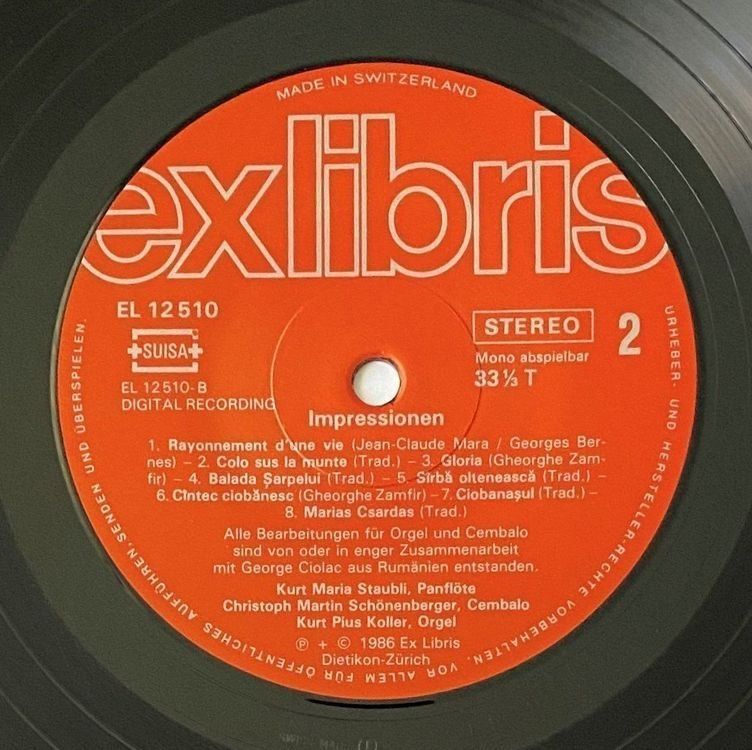 Dischi in vinile: Kurt Maria Staubli, Kurt Pius Koller..., Impressionen – Usato da Flums venduto da Empe1 3