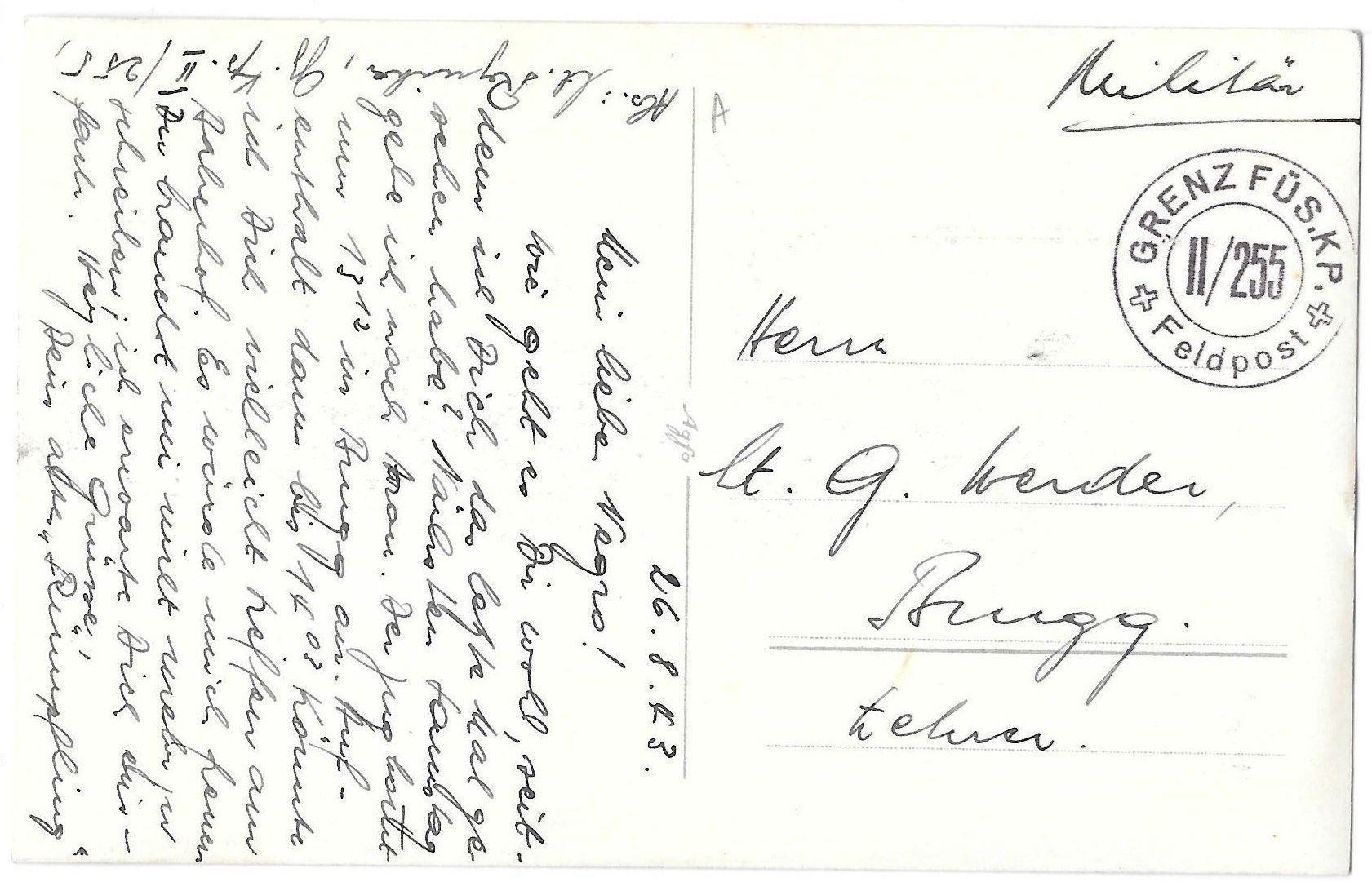 Cartoline postali: Klingnau neues Quartier Feldpoststempel – Usato da Olten venduto da clotaldi 1