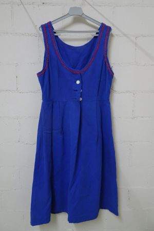 blauer, einfacher Trachtenrock, Theaterkleid ca. Gr. 38