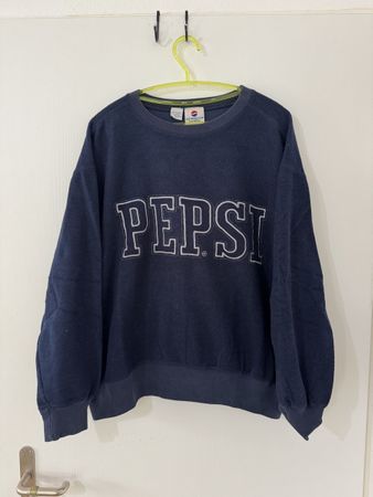 Pepsi Vintage Sweatshirt dunkelblau Grösse L Boxy Unisex 