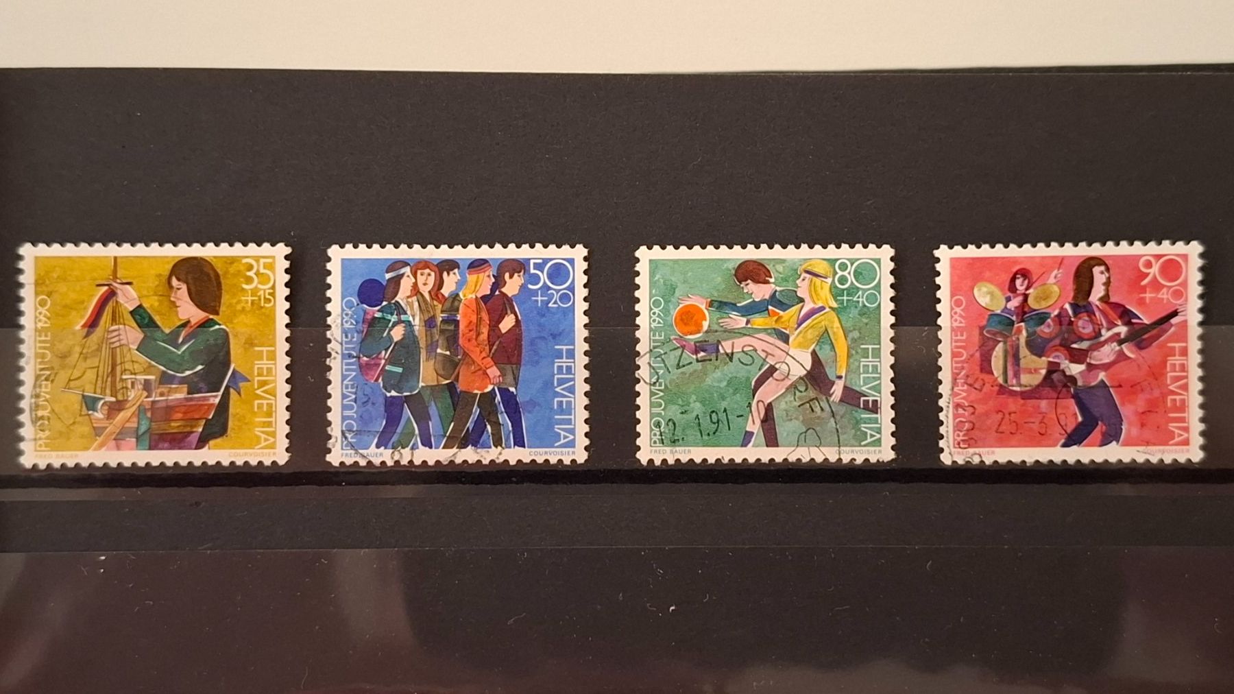 Tutti i francobolli: Pro Juventute Serie Jugend-Freizeit 1990 komplett – Usato da Steinmaur venduto da profitec01