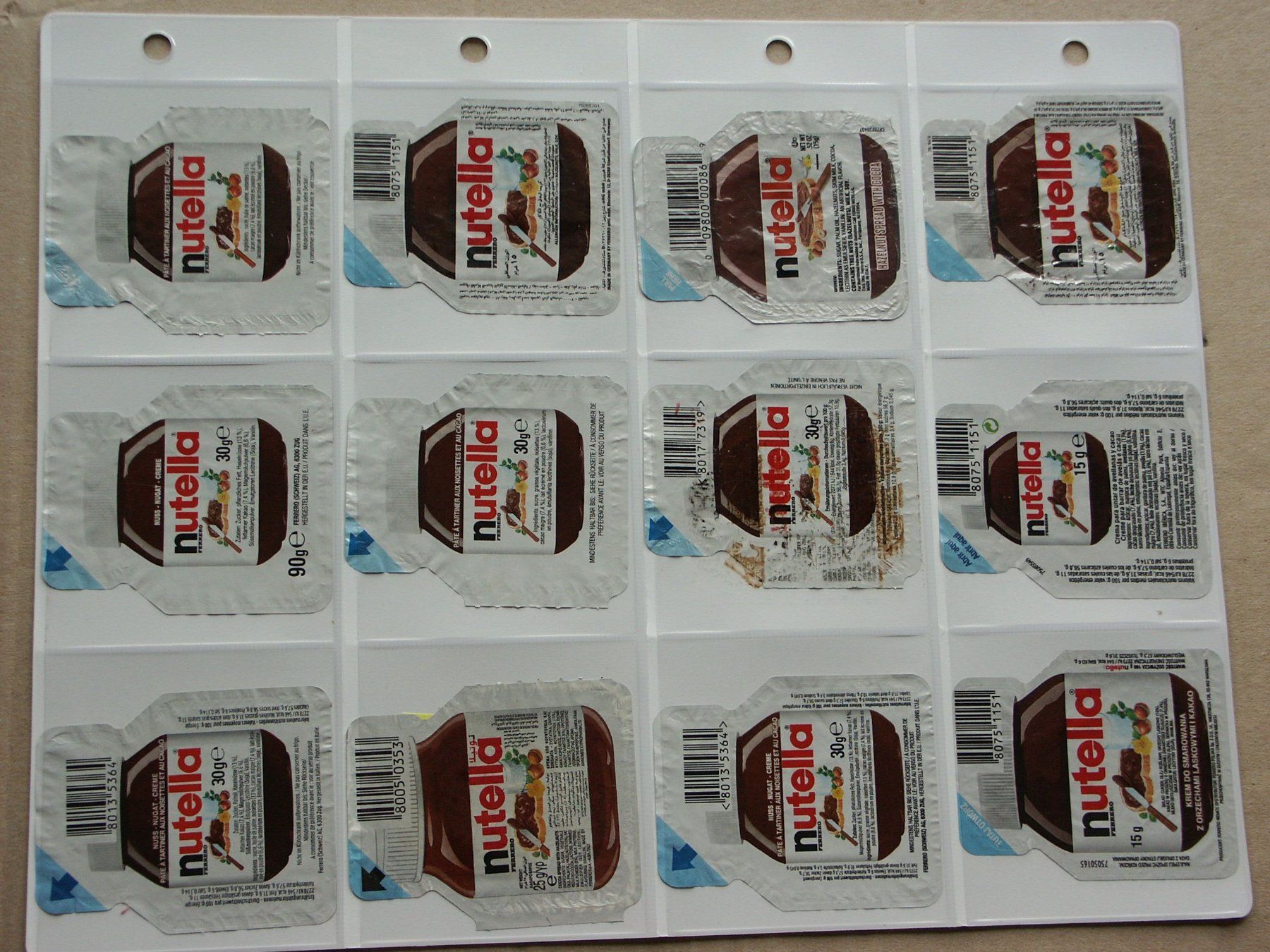 Coperchi dei cremini per caffè: 80         Verschiedene etwas andere Deckeli       Nutella – Usato da Niederglatt ZH venduto da herzblatt5449 3