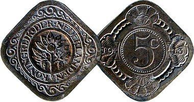 Tutti le monete: 5 Cent Niederlande Holland 1913 – Usato da Kriens venduto da TSCH1