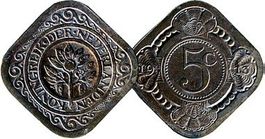 5 Cent Niederlande Holland 1913
