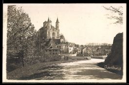 AK Aarburg, Blick zur Brücke in den Ort