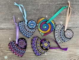 Mandala Geschenkanhänger, Herz, Geschenk, Glücksbringer