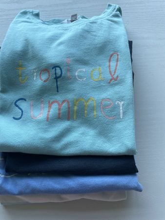 4er Set T-Shirts Kinder Grösse 134-146 Jahre gemustert