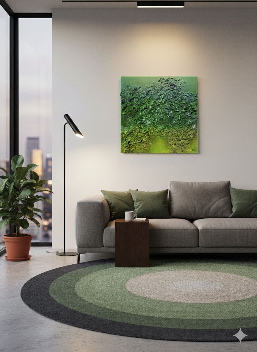 Dipinti: Grüne Eruption - Acryl mit 3D Struktur – Nuovo e nell'imballaggio originale da Aarwangen venduto da 313EminemD12 2