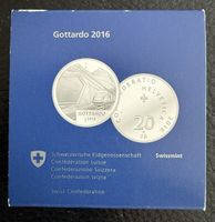 Gottardo 2016 20 Francs Silber Münze