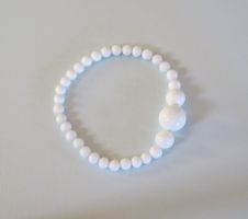 Armband Glasperlen weiss