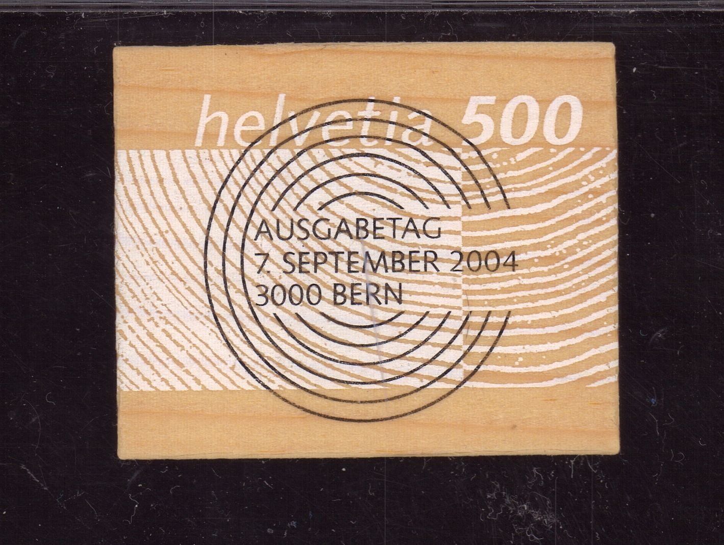 Tutti i francobolli: 2004 Rohstoff Schweizer Holz Ersttagsstempel – Usato da Eggersriet venduto da stamp303