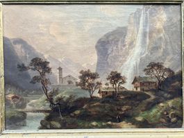 Lauterbrunnen Berneroberland U.WEIDMANN (1840-1892)Ölbild