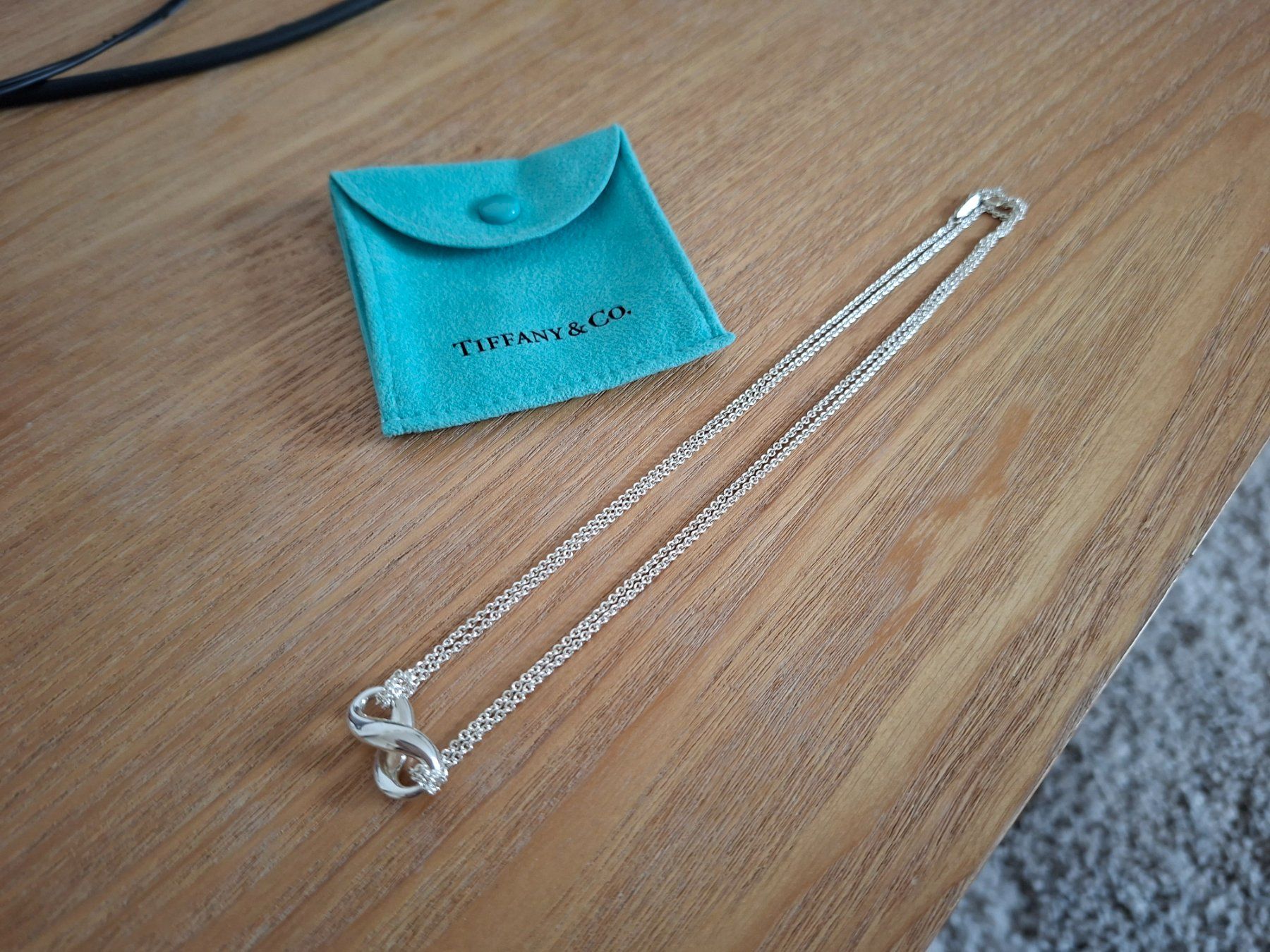 Tiffany & Co. Catenine: TIFFANY & Co. Infinity Double Chain Necklace silver 925! – Usato da Goldach venduto da mamakotzi 1