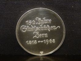 Medaille 150 Jahre Stadtschützen Bern 1968 Silber 0.900