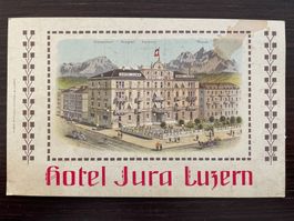 LUZERN Hotel Jura, Pilatusstrasse, Nähe v. Bahnhof, LITHO