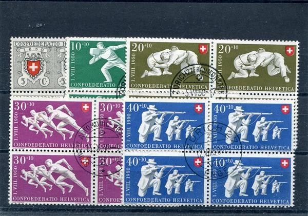Tutti i francobolli: Patria 1950 im Viererblock sauber gest. – Usato da Winterthur venduto da Kyoung
