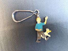 Porte-clés émaillé BD TINTIN et MILOU par Hergé