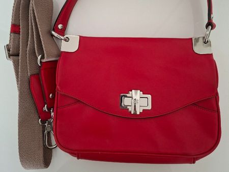 Sac Navyboot en Cuir Rouge à Bandoulière