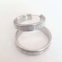 Creolen , Ohrringe 925 er Silber glänzend/mattiert 
