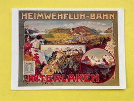 AK Heimwehfluh-Bahn Interlaken. Plakatmotiv