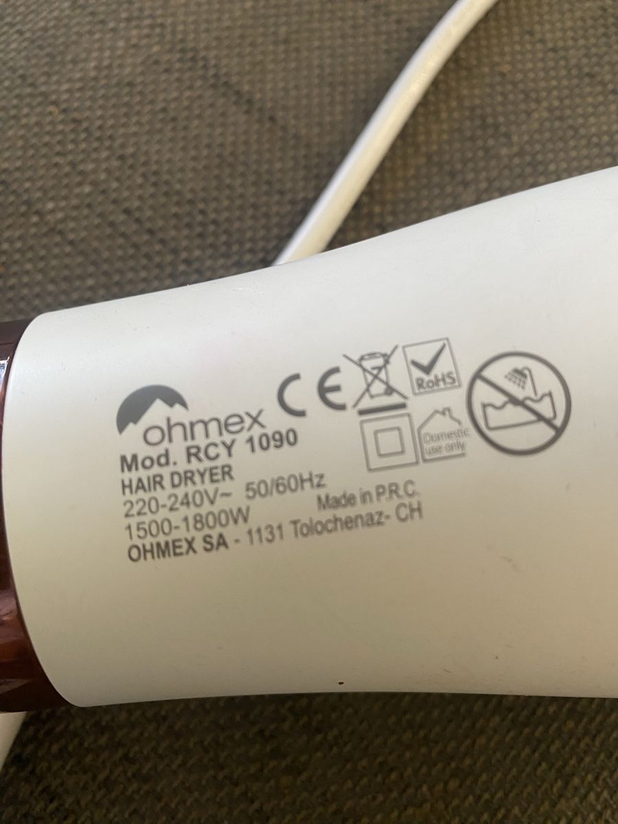 Ohmex Asciugacapelli: Hairdryer Ohmex 1800w – Usato da Dietikon venduto da Tdaf33 2