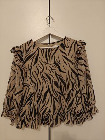 Bluse - Beige - Gr. L