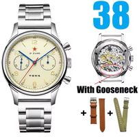 Red Star 1963 Chronograph 38mm Saphir & Schwanenhals