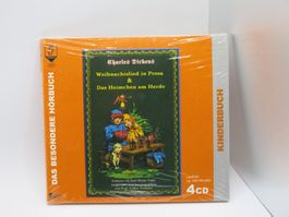 NEU 4CD Charles Dickens Kinderbuch Weihnachtslied + Heimchen