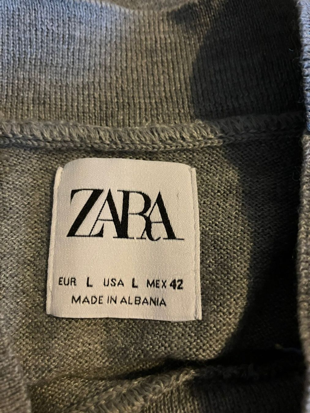 Zara Maglioni & Felpe: Pullover grigio tg.L Zara misto lana – Usato da Melano venduto da H-Sara 1