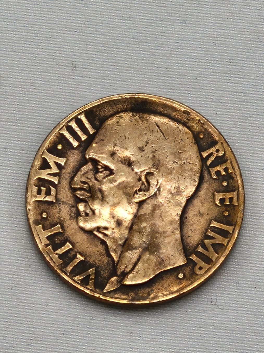 Alle Münzen: ROYAUME D'ITALIE / 10 CENTESIMI /1938 – Gebraucht aus Bulle von italicum 1